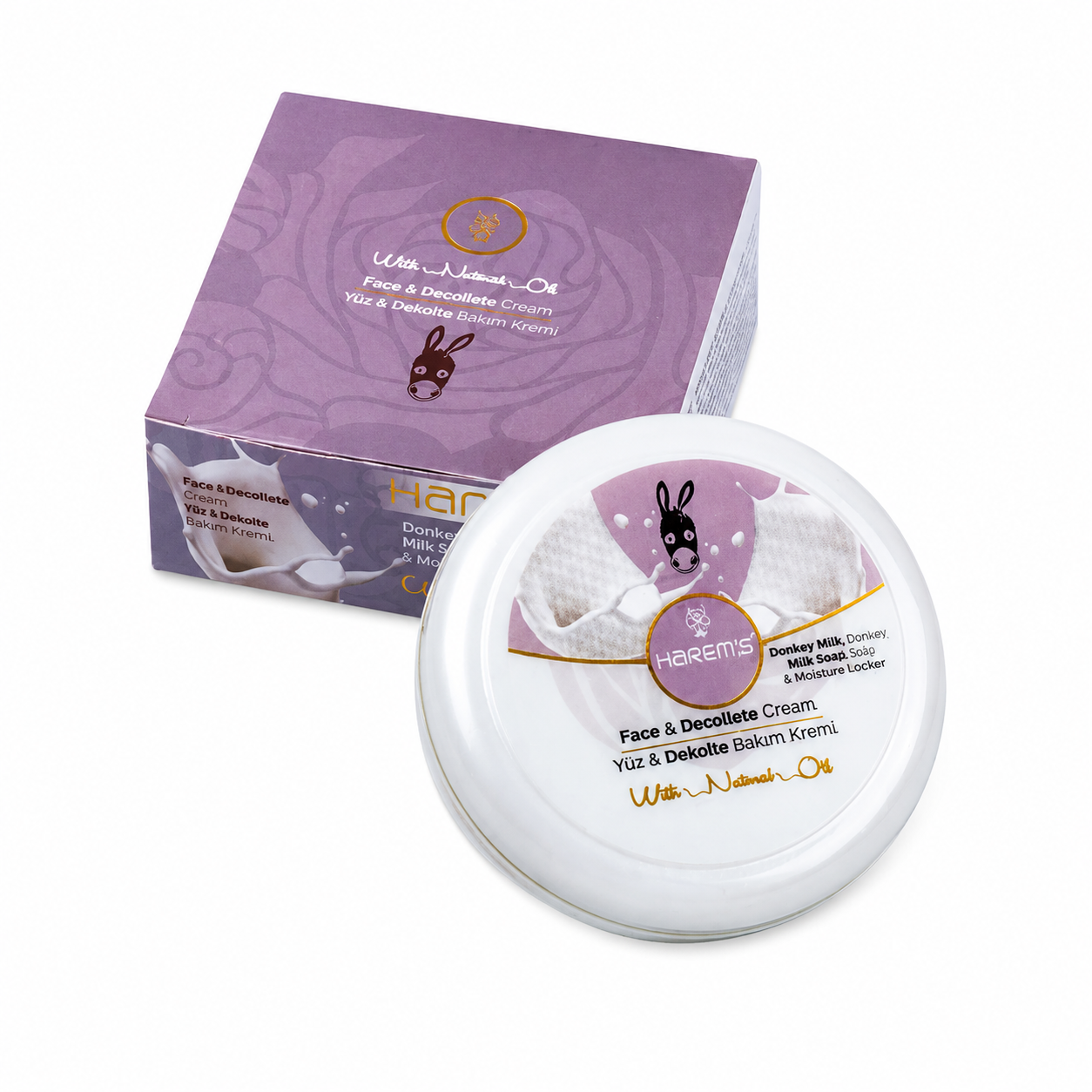 Cremă de îngrijire a pielii Harems cu lapte de măgăriță, destinată îngrijirii pielii, 125 ml