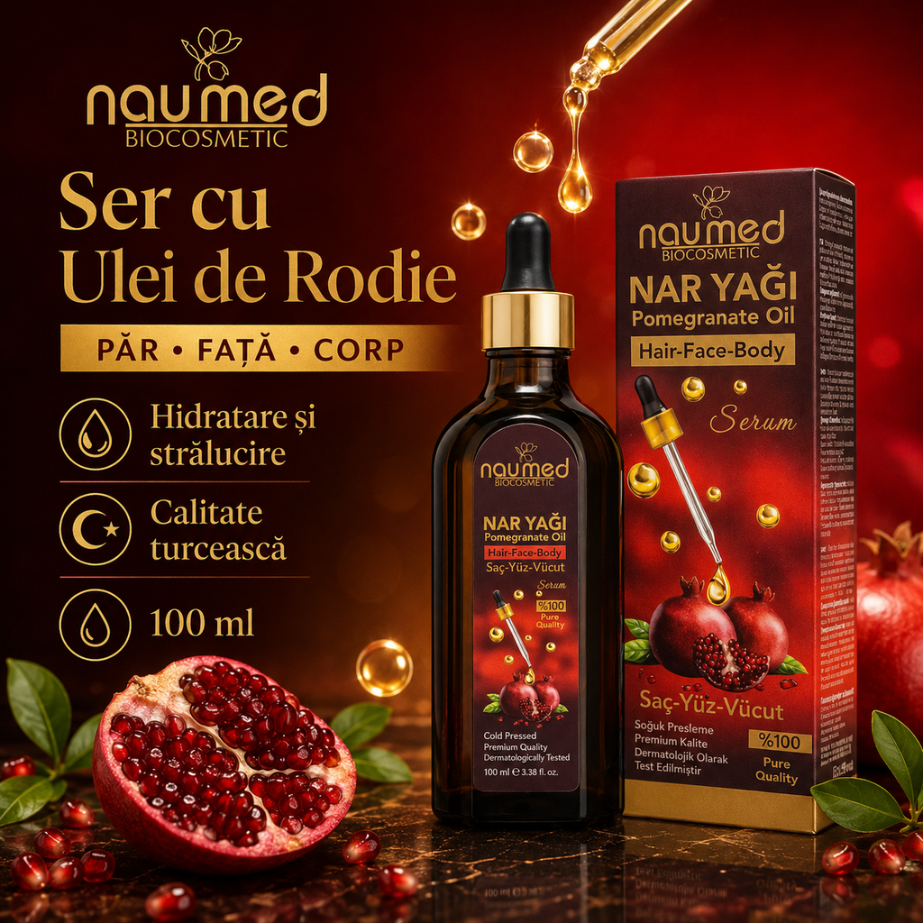 Ulei de îngrijire Naumed cu rodie, destinat îngrijirii pielii, 100 ml