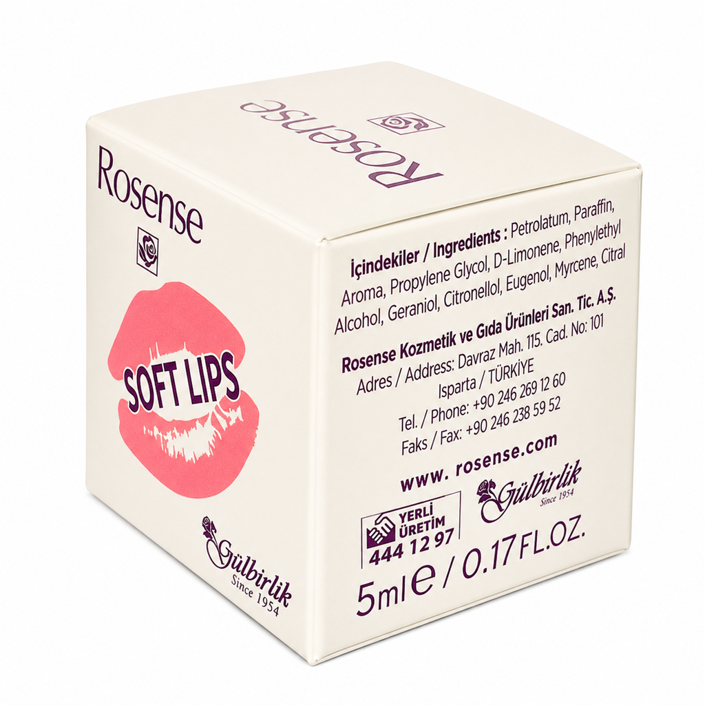 Vaselină pentru buze Rosense Soft Lips, destinată îngrijirii buzelor, 5 ml