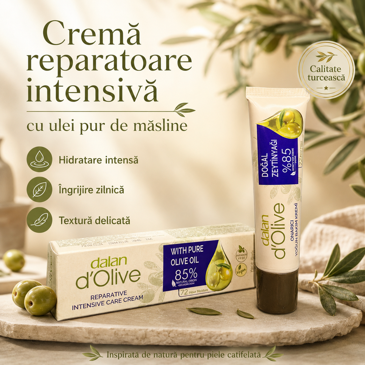 Cremă Dalan pentru îngrijire intensivă, 20 ml × 12 buc, destinată îngrijirii pielii, 20 ml