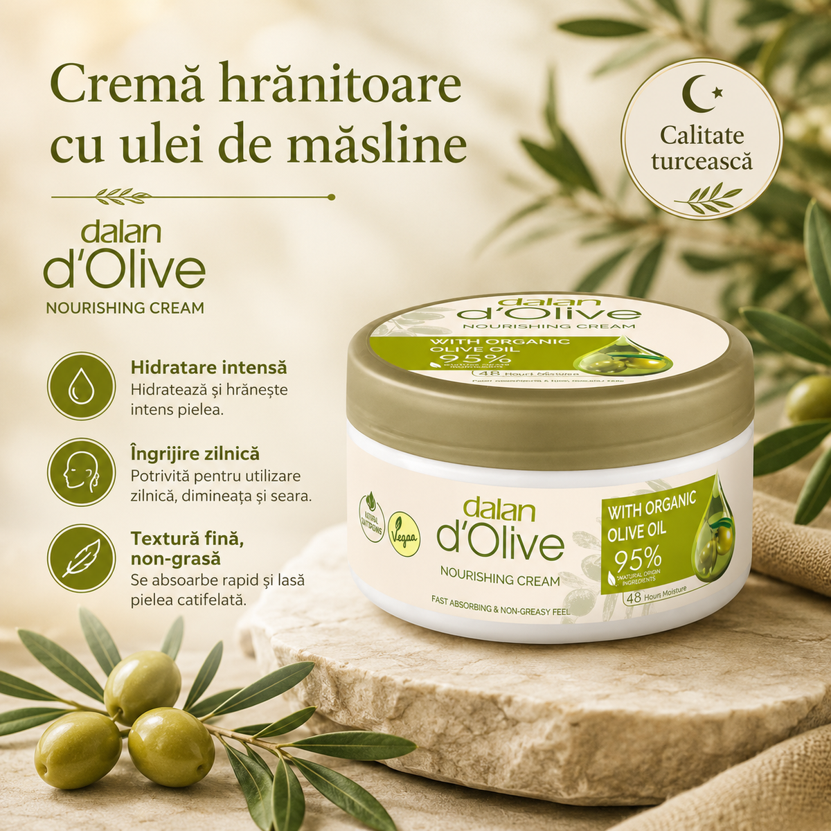 Cremă Dalan la borcan, destinată îngrijirii pielii, 250 ml