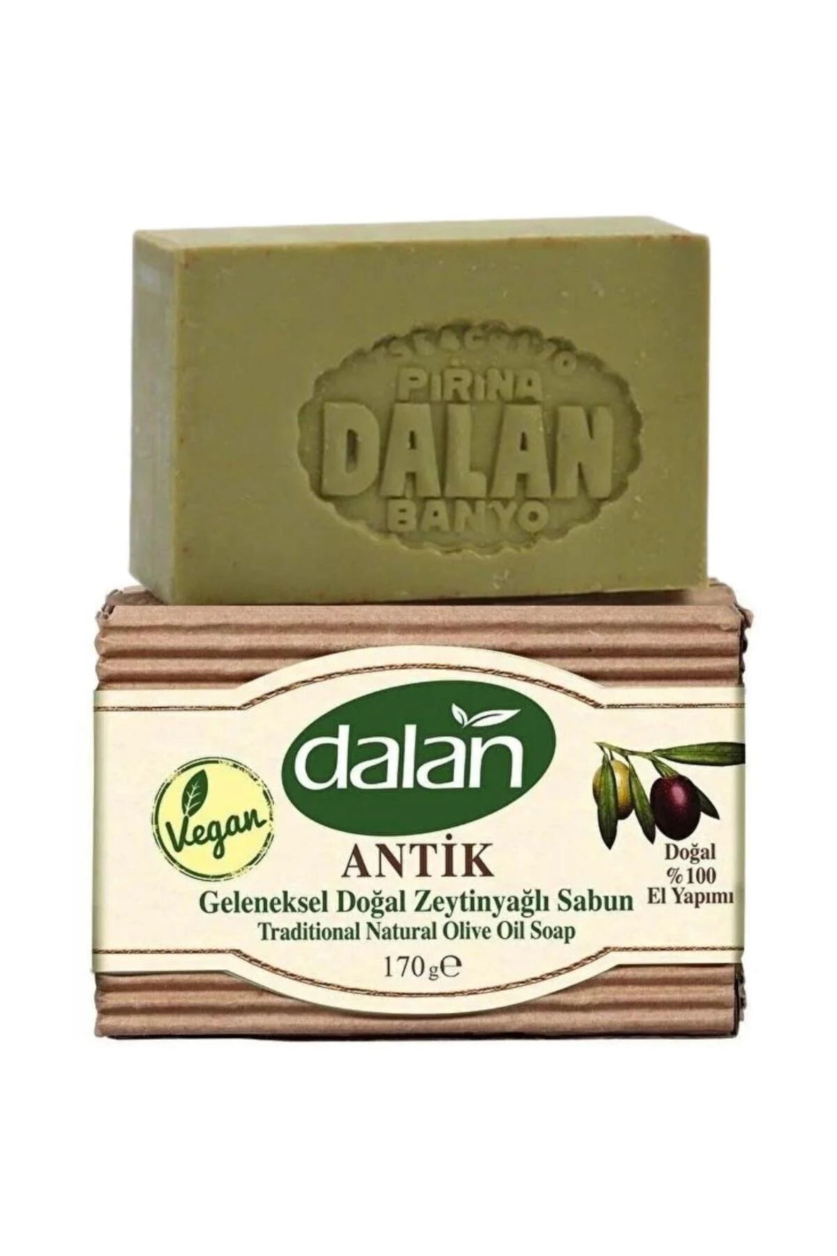 Săpun Dalan din tescovină de măsline (pirina), destinat curățării pielii, 170 g