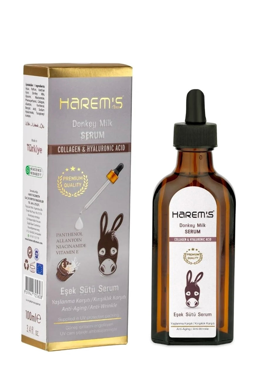 Ulei de îngrijire Harems cu lapte de măgăriță, 100 ml, pentru hrănirea și regenerarea pielii, produs cosmetic din Turcia