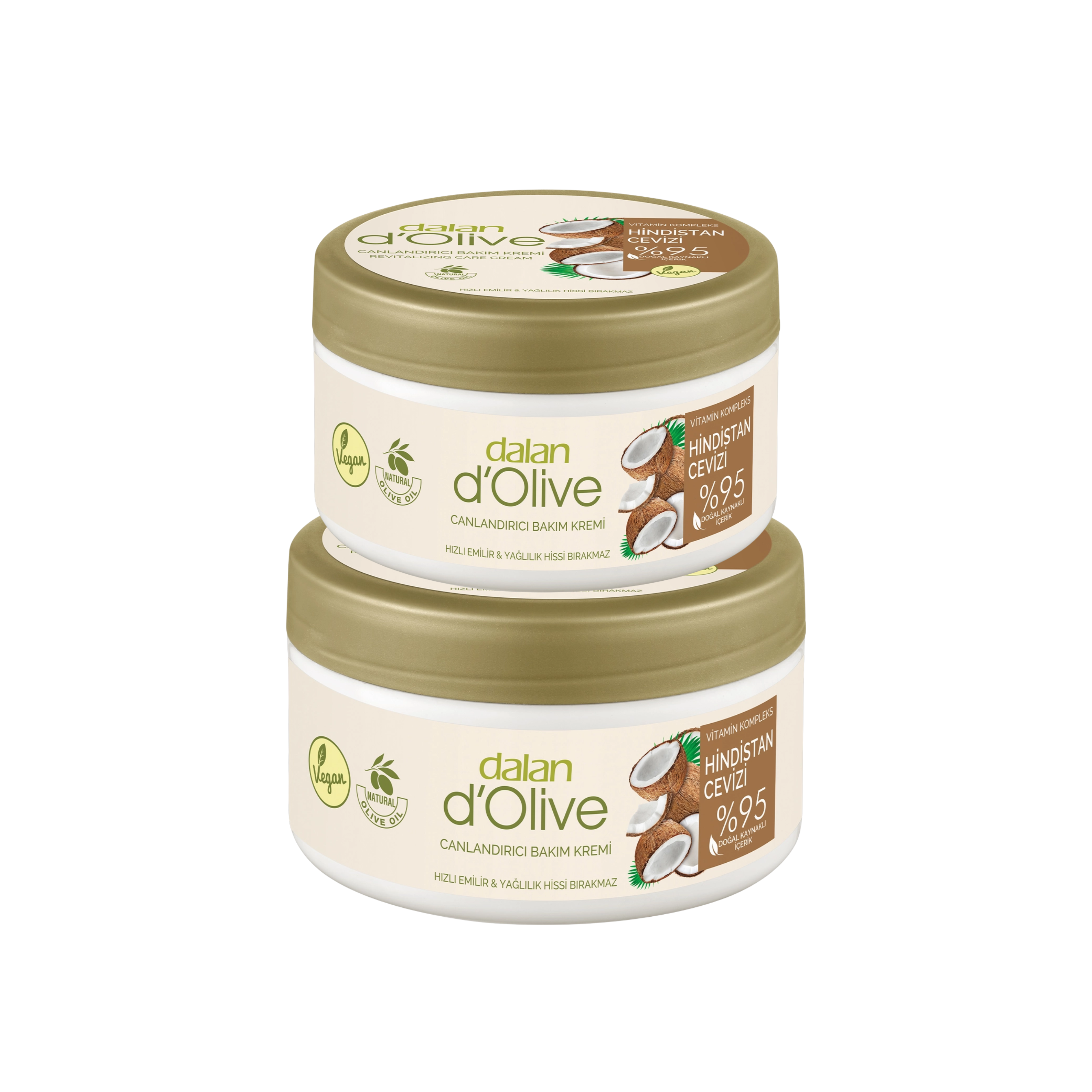 Set creme Dalan cu ulei de cocos, 250 ml + 150 ml, destinat îngrijirii pielii, 250+150 ml