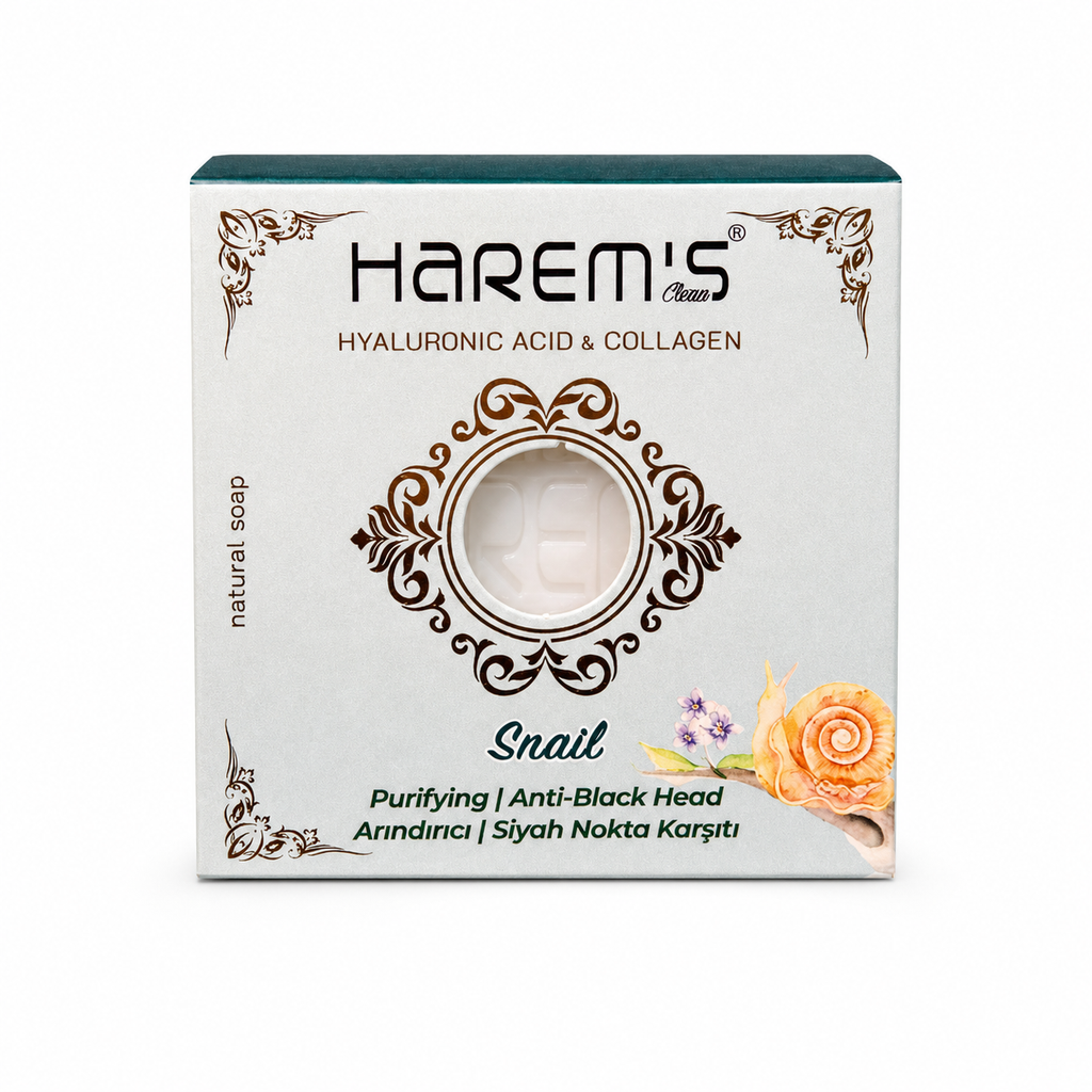 Săpun solid Harems cu extract de melc, destinat curățării pielii, 120 g