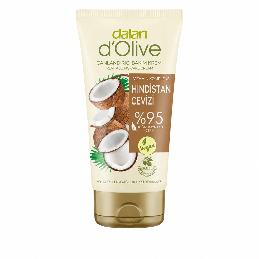 Cremă hidratantă Dalan cu ulei de cocos, tub, destinată îngrijirii pielii, 60 ml