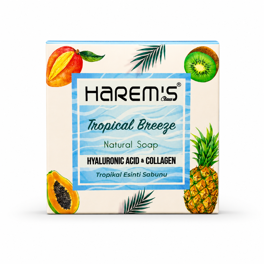 Săpun solid Harems, varianta aromă tropicală, destinat curățării pielii, 120 g