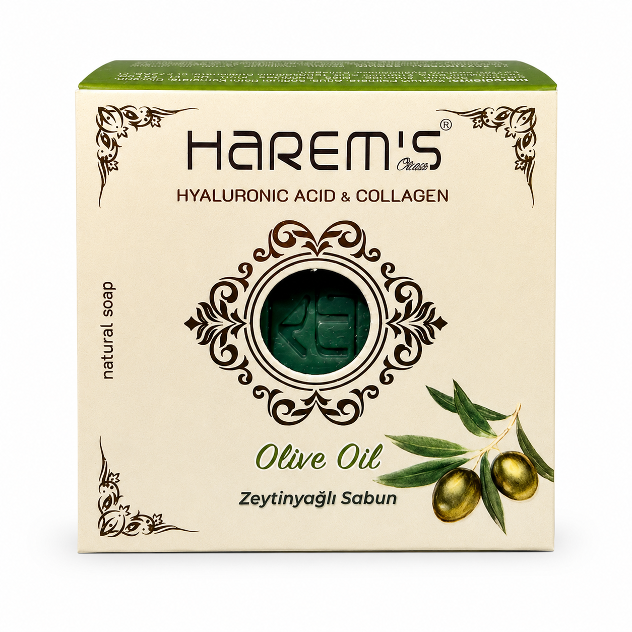 Săpun solid Harems cu ulei de măsline, destinat curățării pielii, 120 g