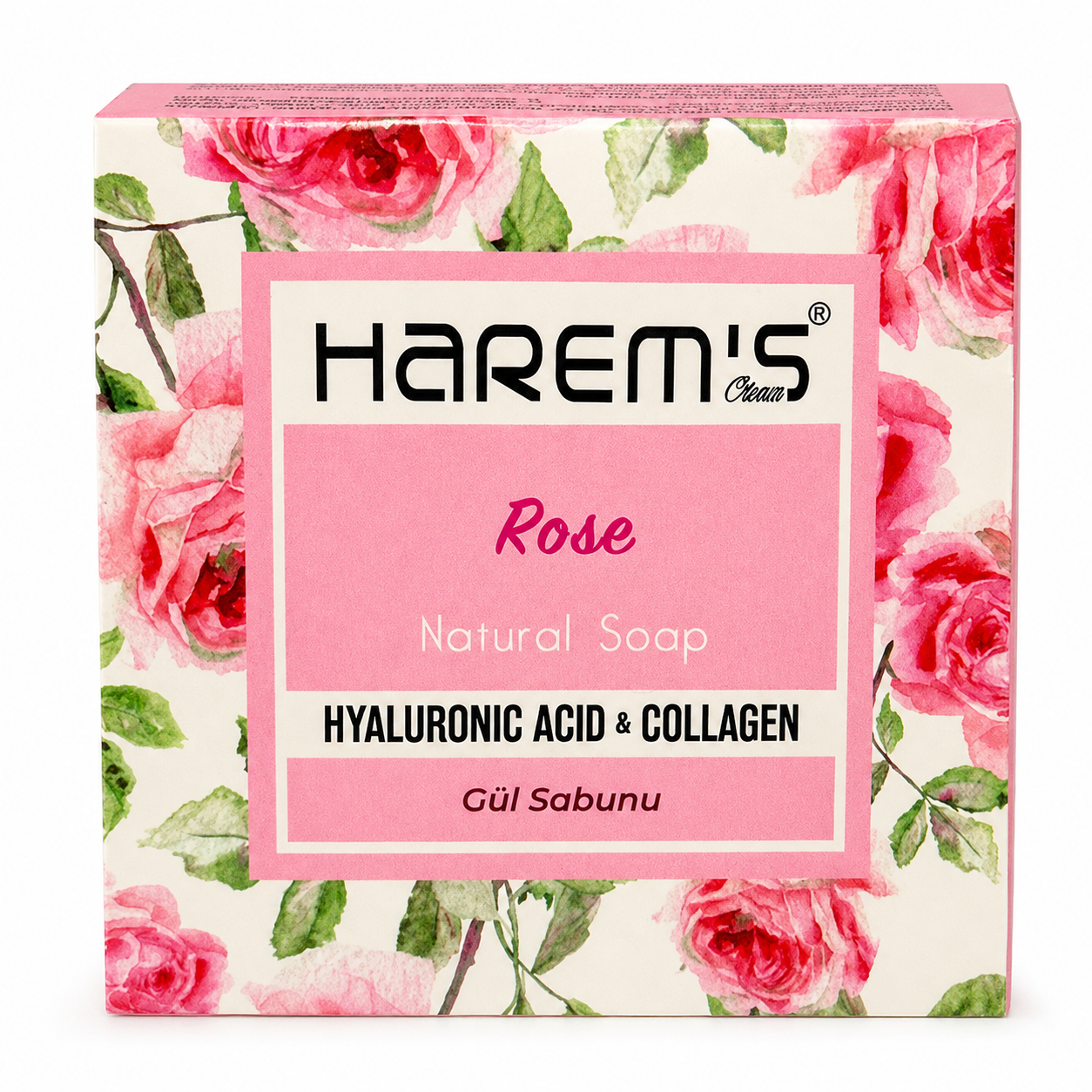 Săpun solid Harems cu trandafir, destinat curățării pielii, 120 g