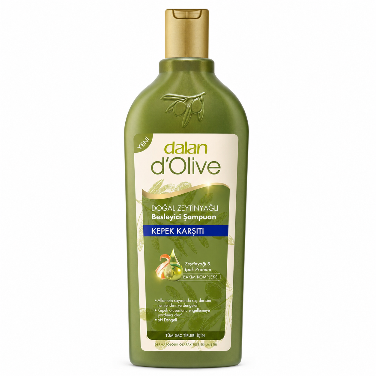 Șampon Dalan cu ulei de măsline, anti-mătreață, destinat curățării și îngrijirii părului, 400 ml