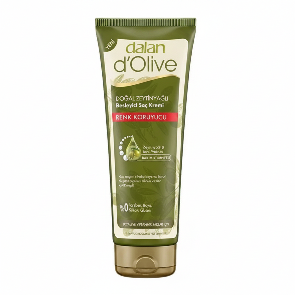 Balsam de păr Dalan cu ulei de măsline, pentru protecția culorii, destinat îngrijirii, descurcării și aranjării părului, 200 ml
