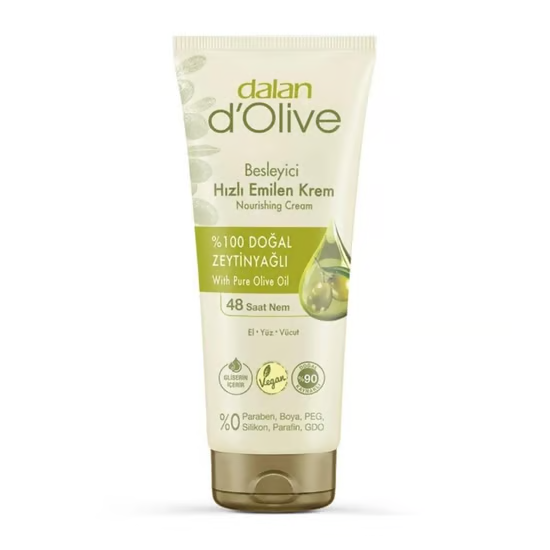 Cremă hidratantă Dalan cu ulei de măsline, tub, destinată îngrijirii pielii, 250 ml